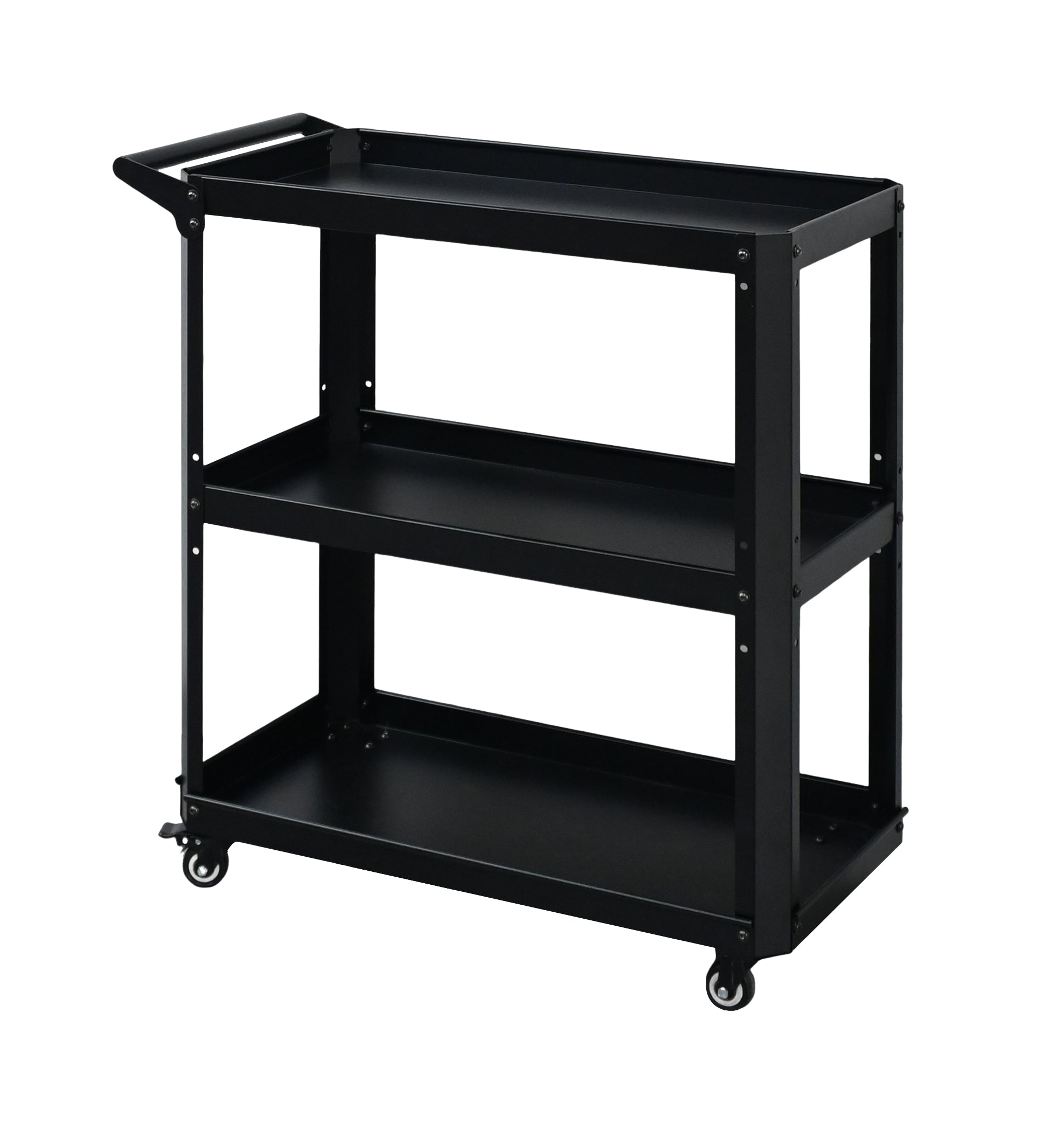 Personalized Metal Plant Cart with Wheels | 3 Shelf Utility Cart for Home Organization