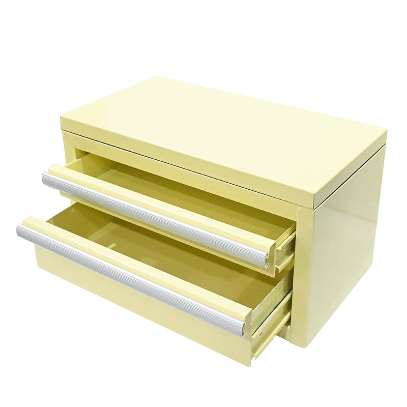 Mini Metal Tool Box with 2 Drawers, Cute Toy Storage Chest for Kids, Desk Organizer