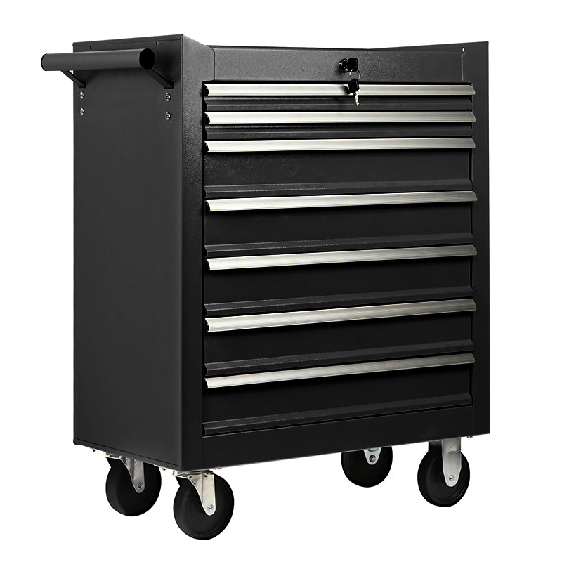 Heavy Duty Red Rolling Tool Chest, 7 Drawer Lockable Tool Organizer for Workshop