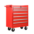 Heavy Duty Rolling Tool Chest with 7 Drawers, Lockable Tool Storage Cabinet on Wheels