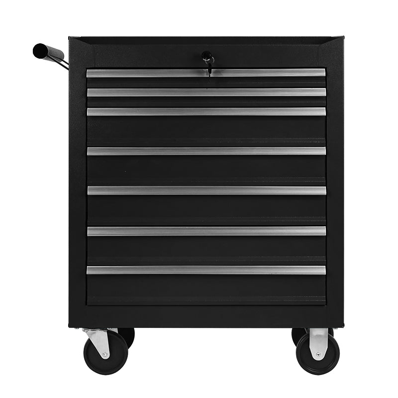 Heavy Duty Red Rolling Tool Chest, 7 Drawer Lockable Tool Organizer for Workshop
