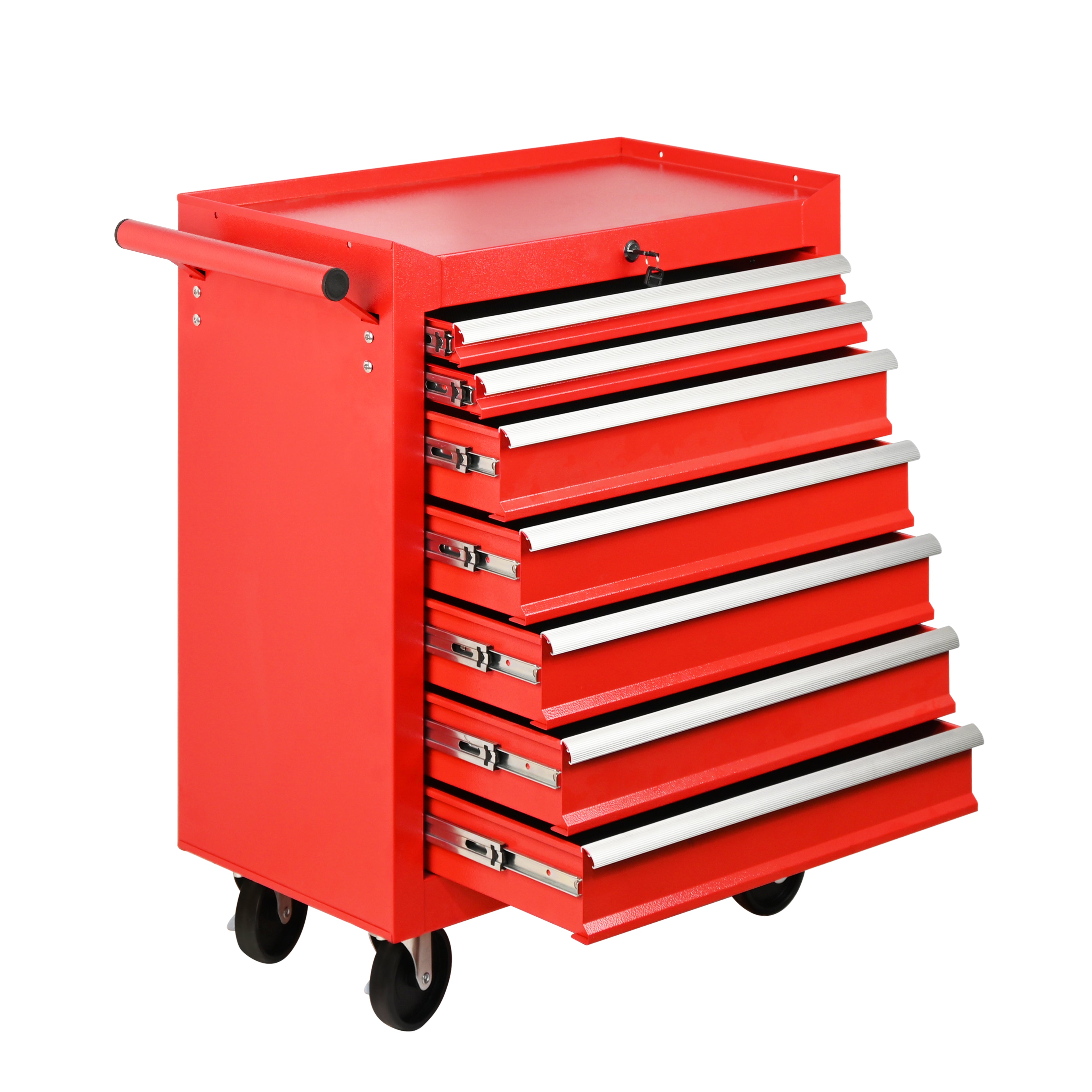 Heavy Duty Rolling Tool Chest with 7 Drawers, Lockable Tool Storage Cabinet on Wheels