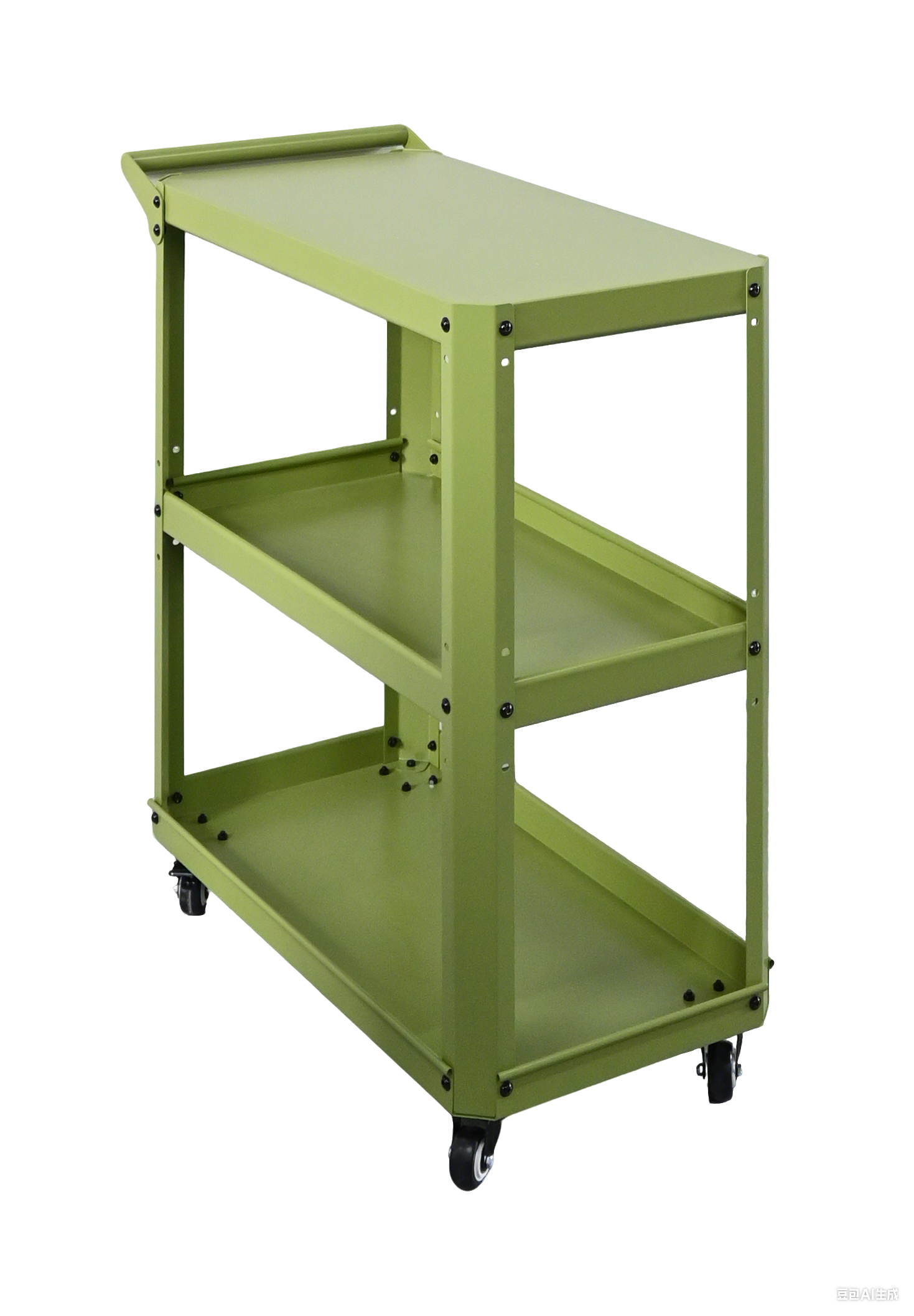 Customizable Green Utility Cart | Heavy Duty Steel Trolley for All Use