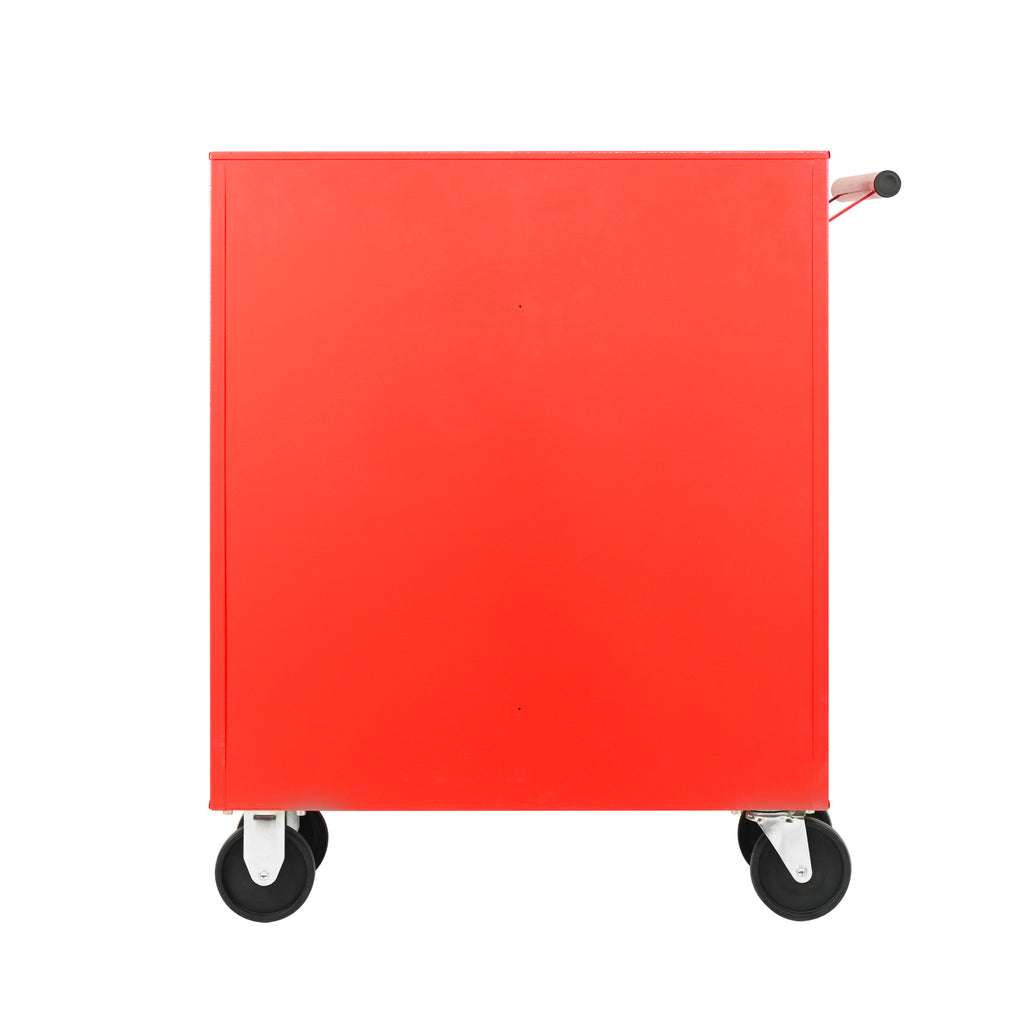 Lockable Rolling Tool Cabinet, Industrial Tool Storage Trolley with Drawers