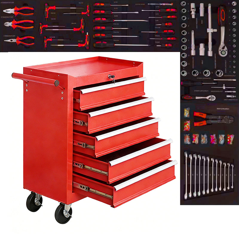 Heavy Duty Rolling Tool Chest with 7 Drawers, Lockable Tool Storage Cabinet on Wheels