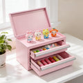 Compact Metal Tool Chest with Flip Lid, Perfect Small Tool Organizer for Home & Garage