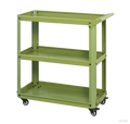 Custom Green 3-Tier Rolling Cart for Plants | Indoor Outdoor Garden Storage Trolley