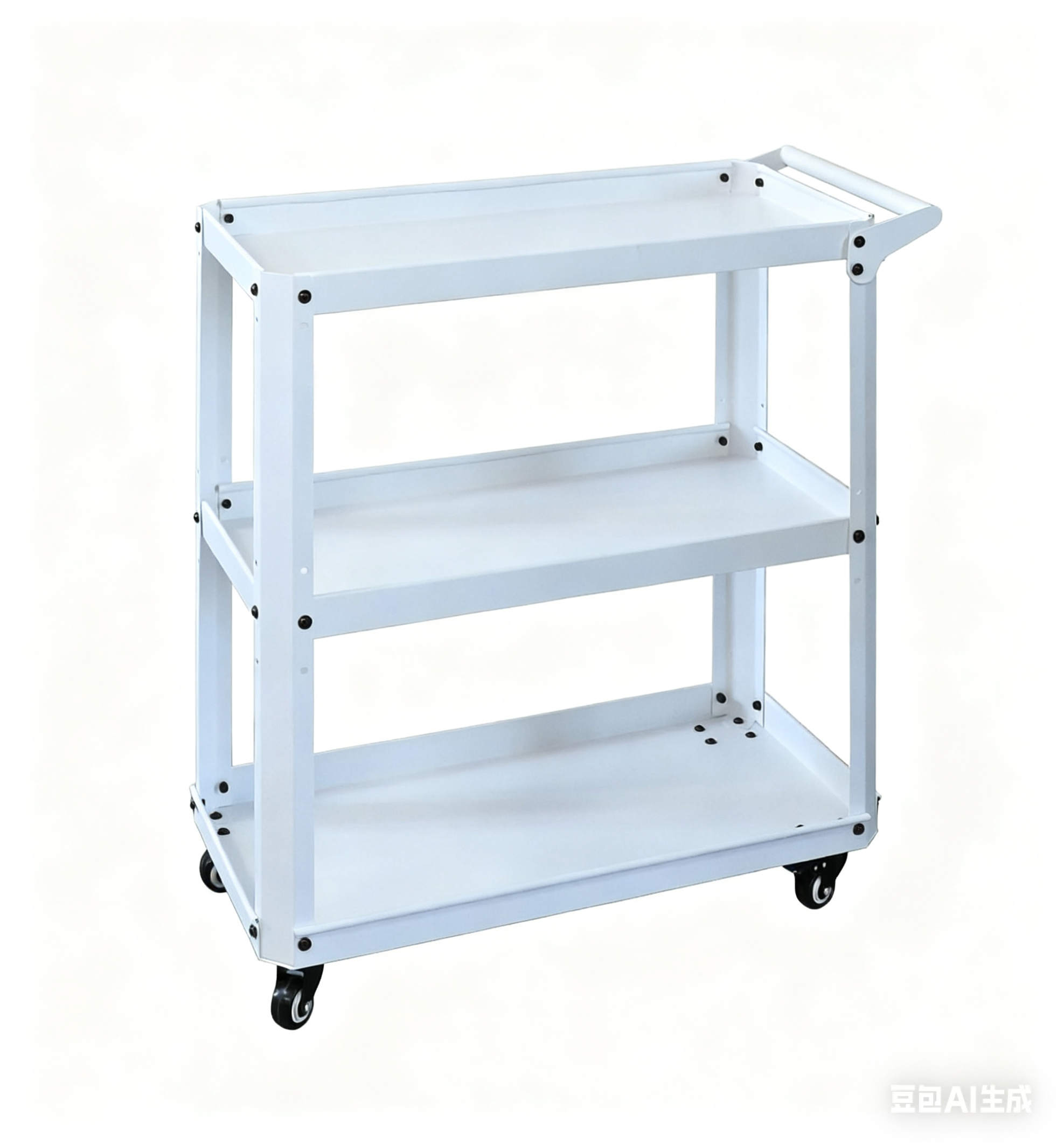 Custom Green 3-Tier Rolling Cart for Plants | Indoor Outdoor Garden Storage Trolley