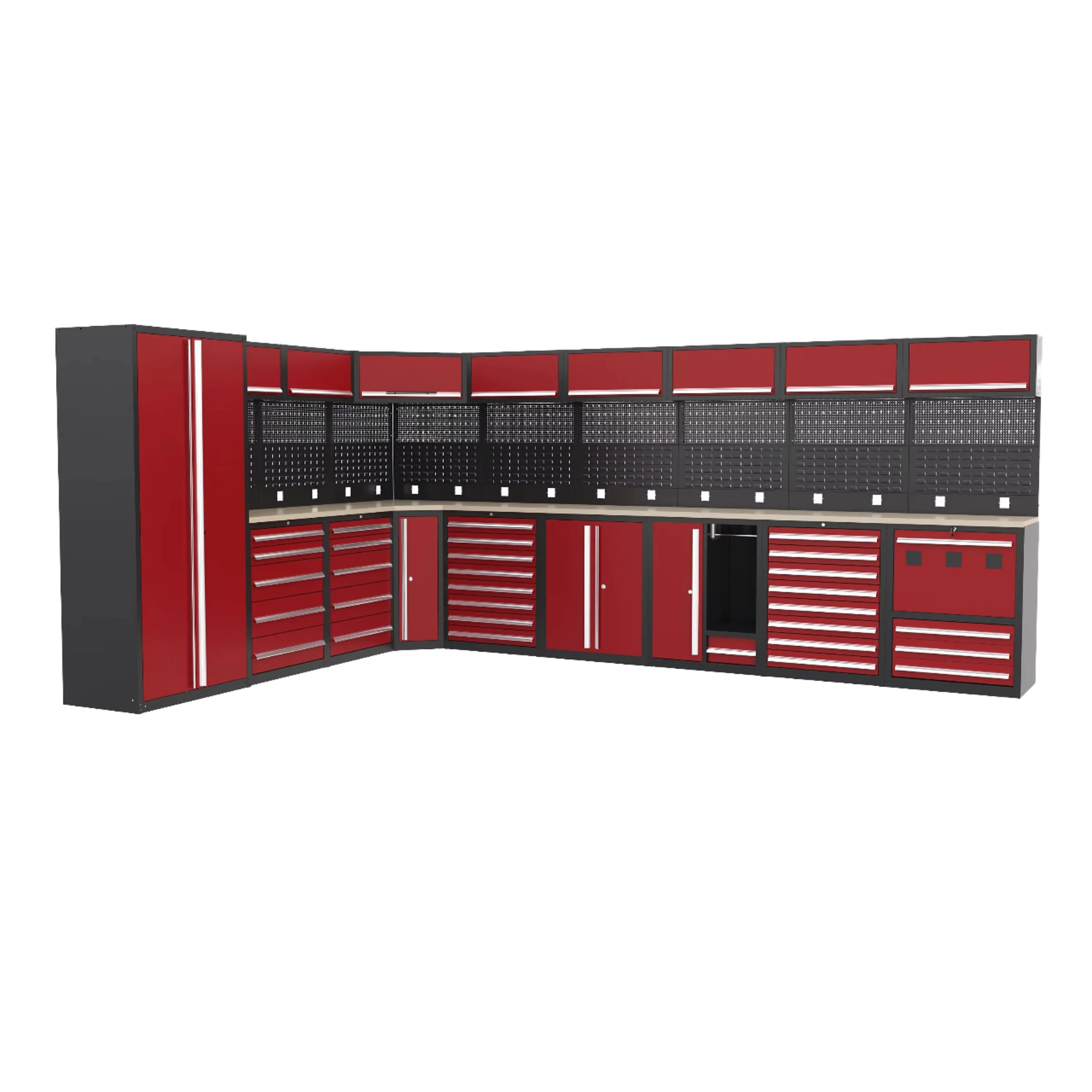 Elite Series Modular Garage Storage System | Heavy-Duty Steel Workbench & Cabinet Set