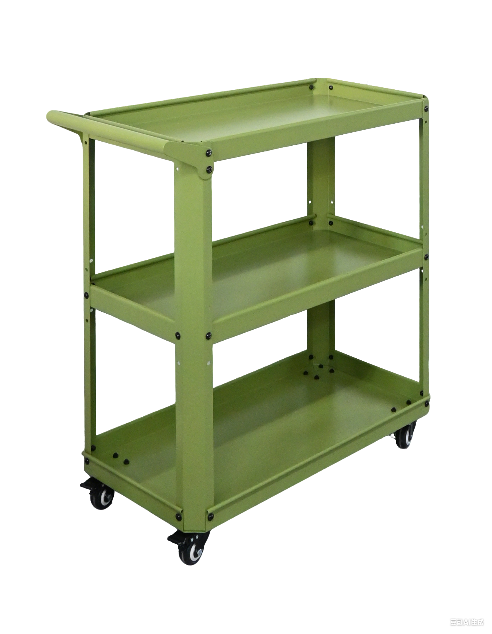 Customizable Green Utility Cart | Heavy Duty Steel Trolley for All Use