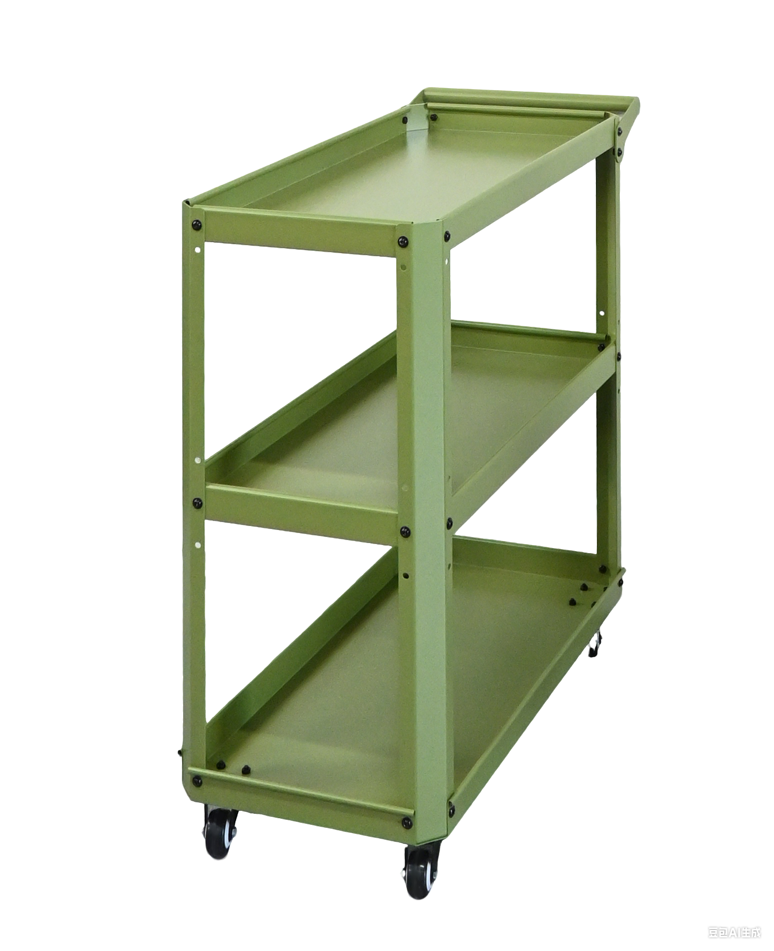 Customizable Green Utility Cart | Heavy Duty Steel Trolley for All Use