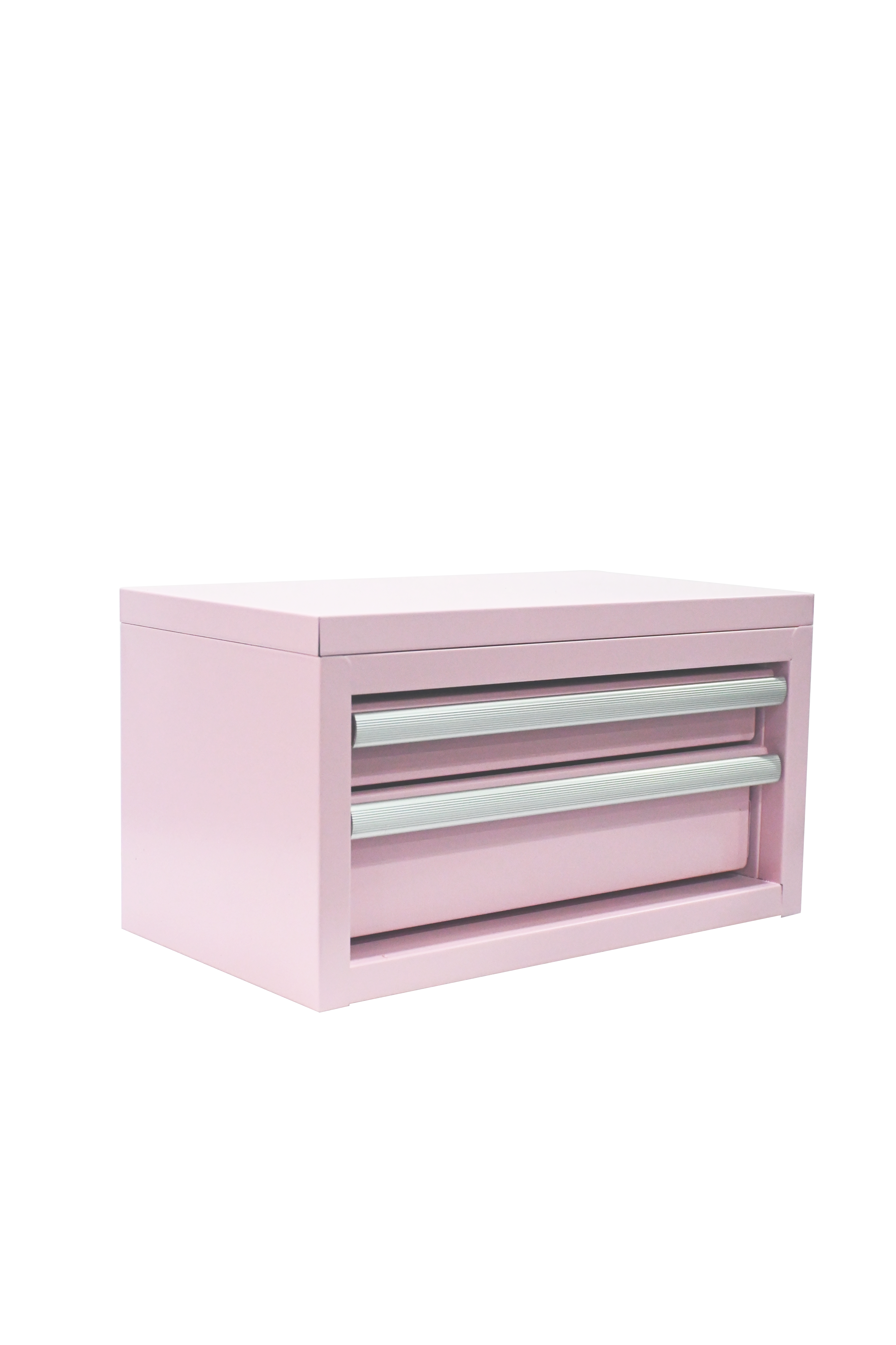Mini Red Steel Tool Chest with Flip Top, 2 Drawer Small Tool Storage Cabinet for Garage
