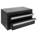 2 Drawer Red Mini Tool Chest, Portable Steel Tool Box with Flip Lid for Small Tools Storage